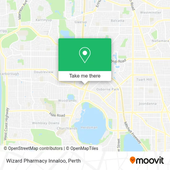 Mapa Wizard Pharmacy Innaloo