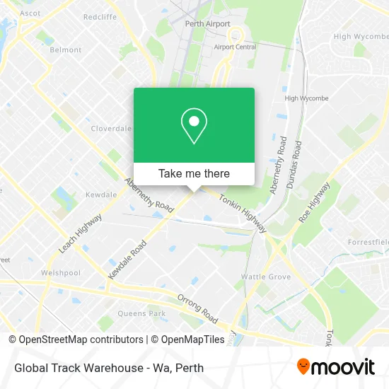 Mapa Global Track Warehouse - Wa