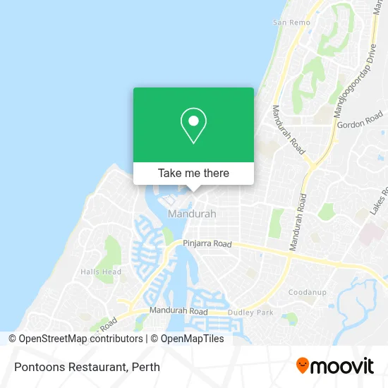 Mapa Pontoons Restaurant