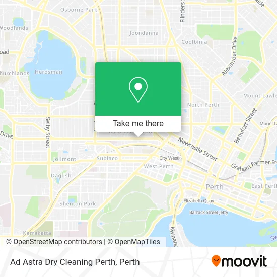 Mapa Ad Astra Dry Cleaning Perth