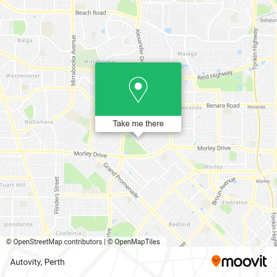 Mapa Autovity