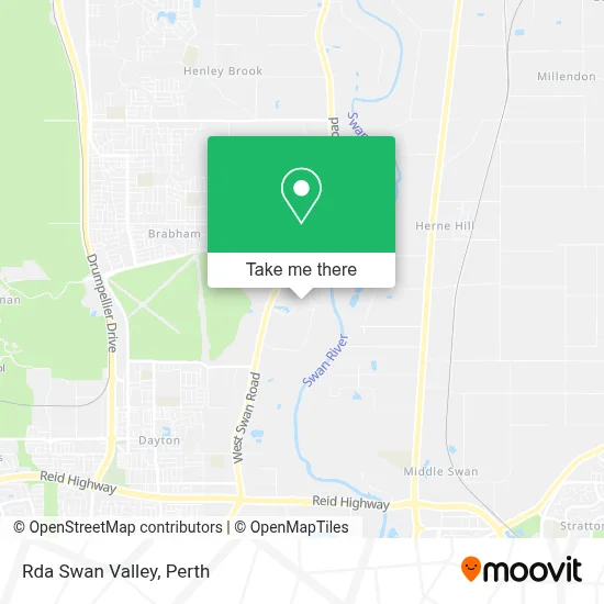Mapa Rda Swan Valley