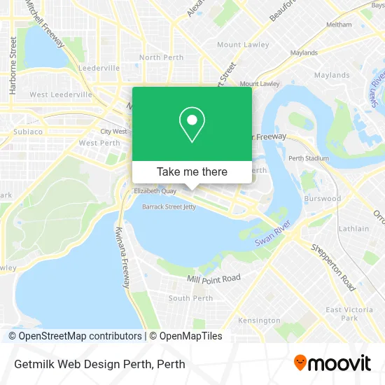 Mapa Getmilk Web Design Perth