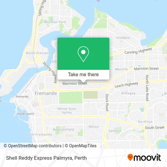 Mapa Shell Reddy Express Palmyra