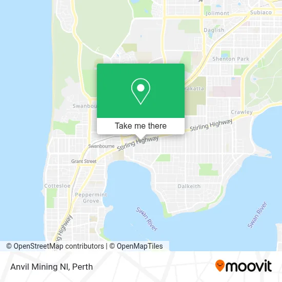 Mapa Anvil Mining Nl