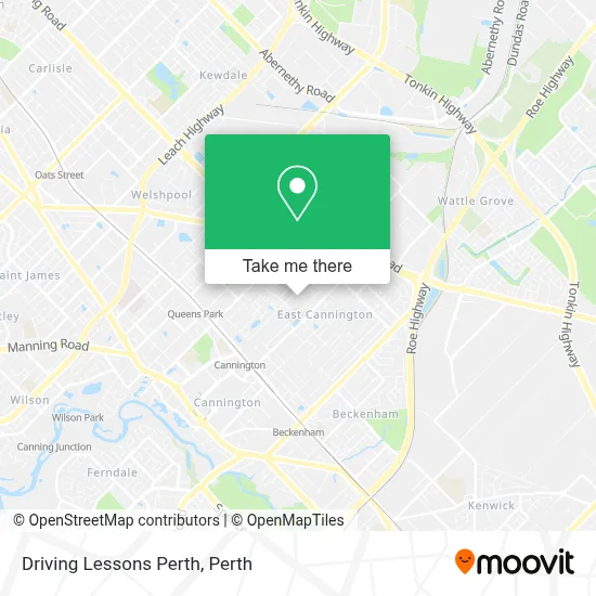 Driving Lessons Perth map