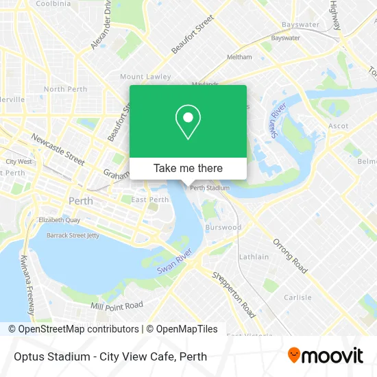 Mapa Optus Stadium - City View Cafe