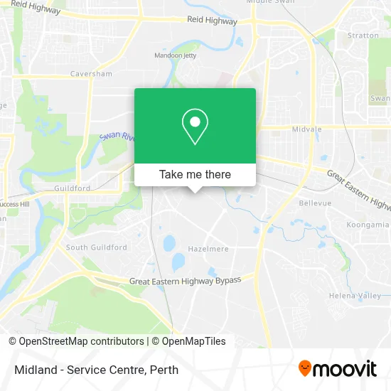 Mapa Midland - Service Centre