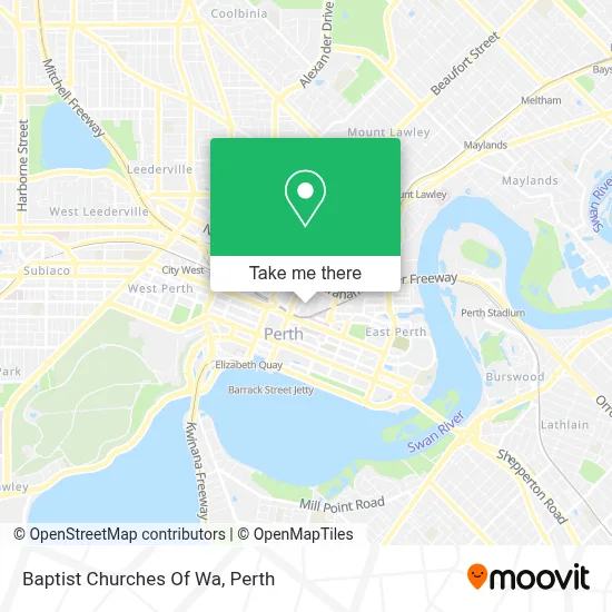 Baptist Churches Of Wa map
