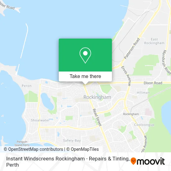 Mapa Instant Windscreens Rockingham - Repairs & Tinting