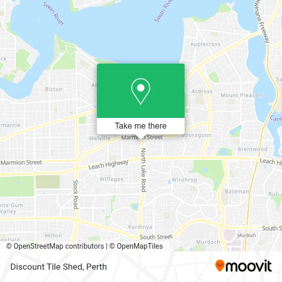 Mapa Discount Tile Shed