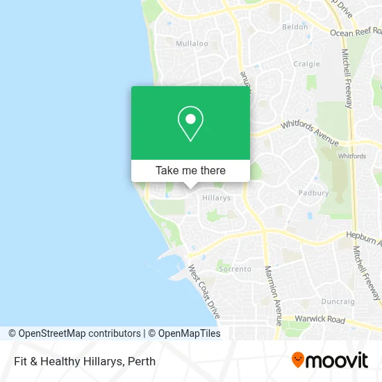 Mapa Fit & Healthy Hillarys