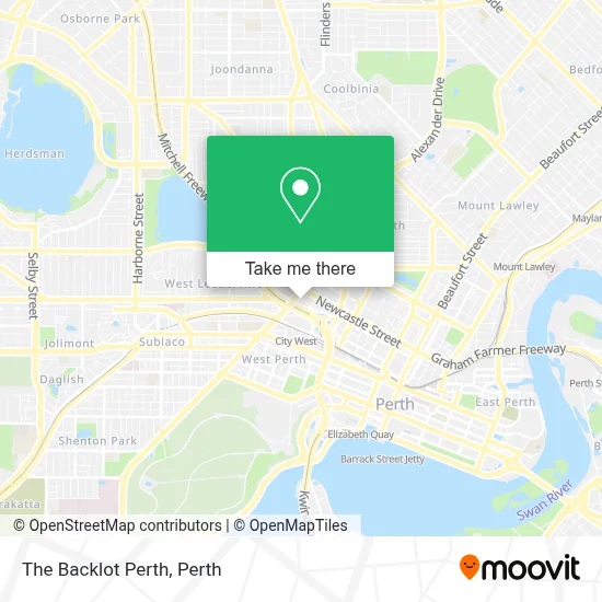 Mapa The Backlot Perth