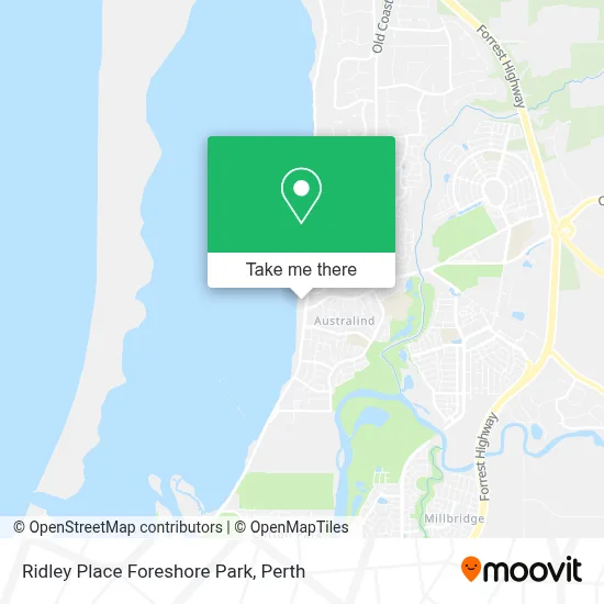 Mapa Ridley Place Foreshore Park