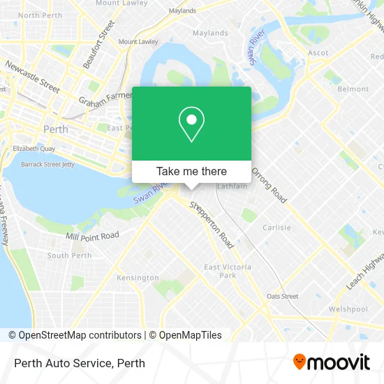 Perth Auto Service map