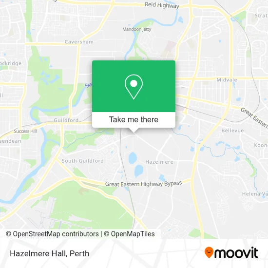 Mapa Hazelmere Hall