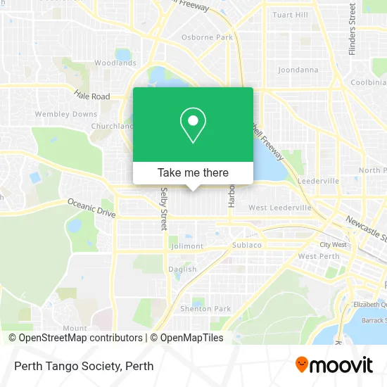 Mapa Perth Tango Society