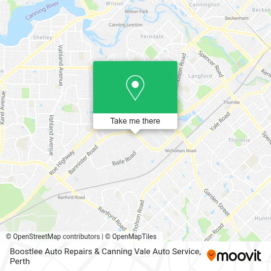 Boostlee Auto Repairs & Canning Vale Auto Service map