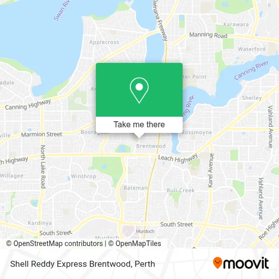 Mapa Shell Reddy Express Brentwood