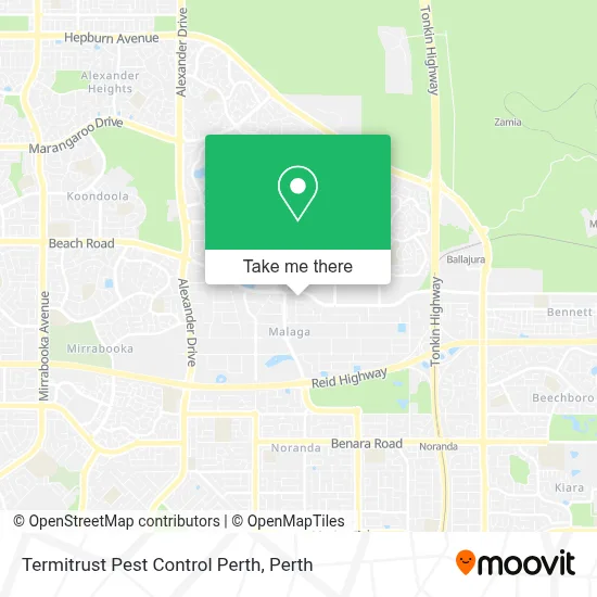 Termitrust Pest Control Perth map