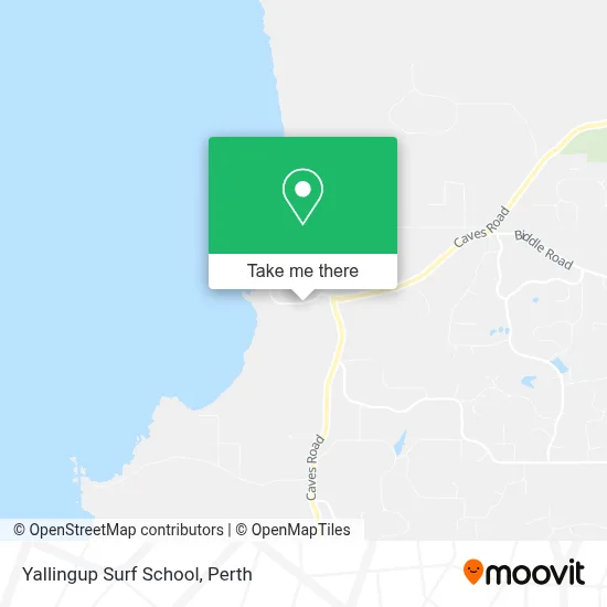 Mapa Yallingup Surf School