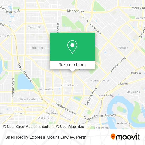 Mapa Shell Reddy Express Mount Lawley