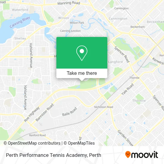 Mapa Perth Performance Tennis Academy