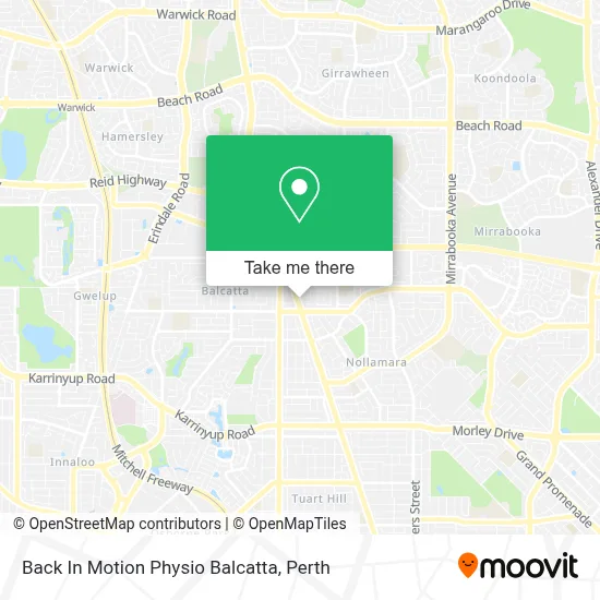 Back In Motion Physio Balcatta map
