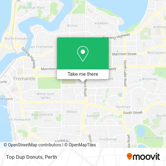 Mapa Top Dup Donuts