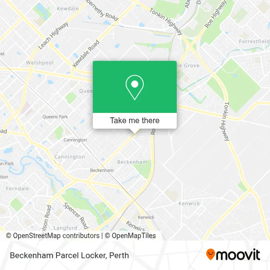 Beckenham Parcel Locker map