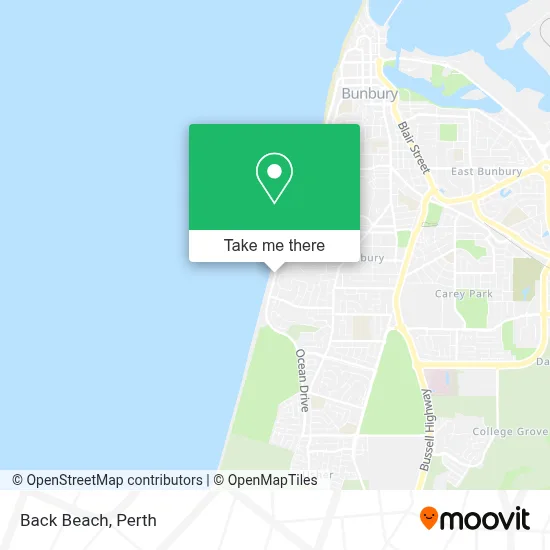 Back Beach map