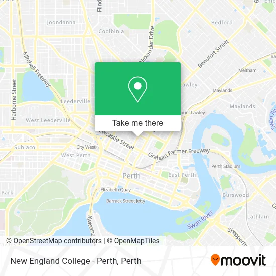 Mapa New England College - Perth