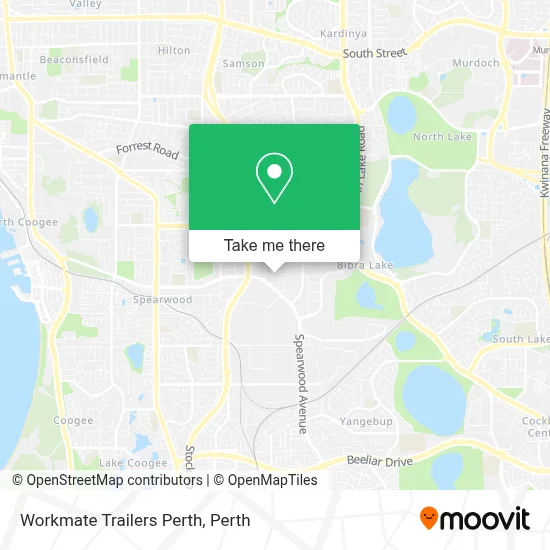 Workmate Trailers Perth map