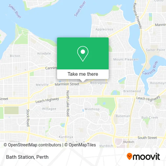 Mapa Bath Station