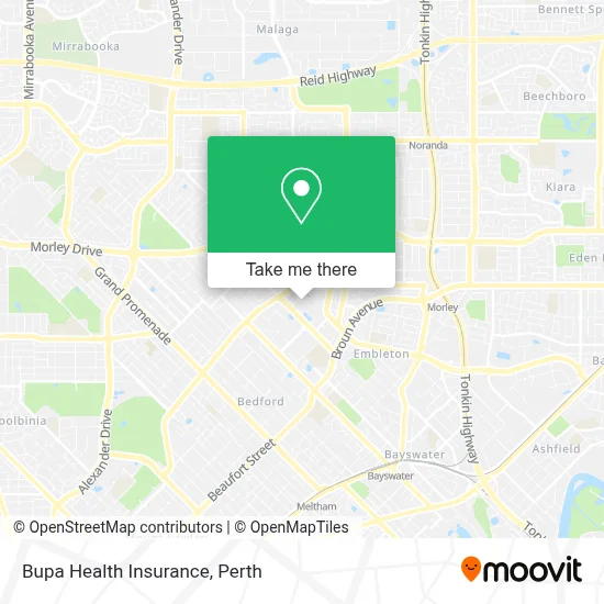 Bupa Health Insurance map
