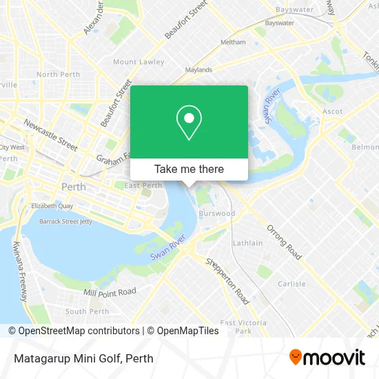 Mapa Matagarup Mini Golf