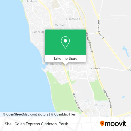 Mapa Shell Coles Express Clarkson
