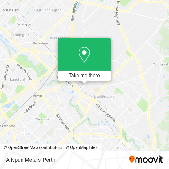 Mapa Allspun Metals