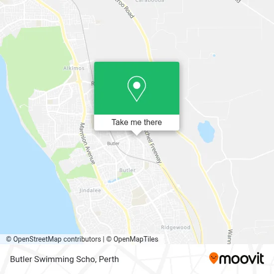 Mapa Butler Swimming Scho