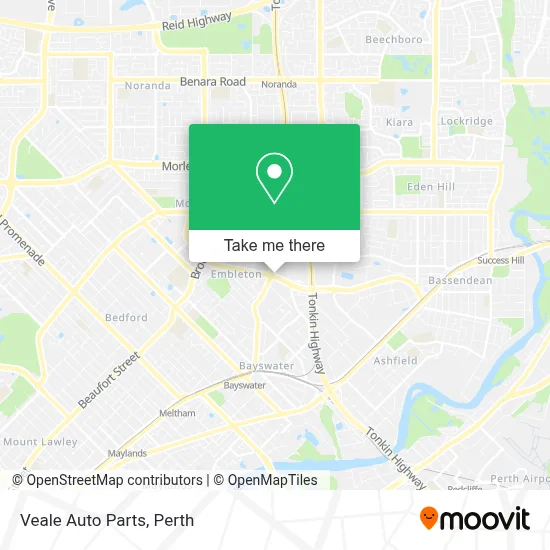 Mapa Veale Auto Parts