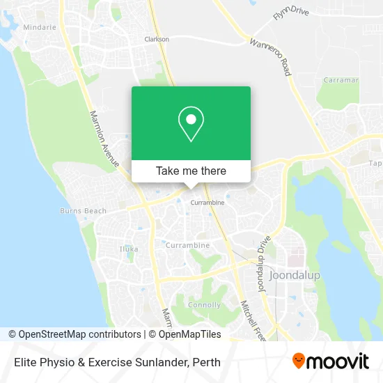 Elite Physio & Exercise Sunlander map