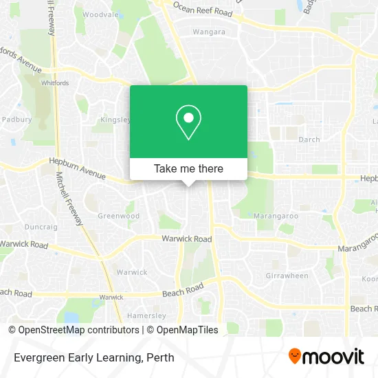 Mapa Evergreen Early Learning