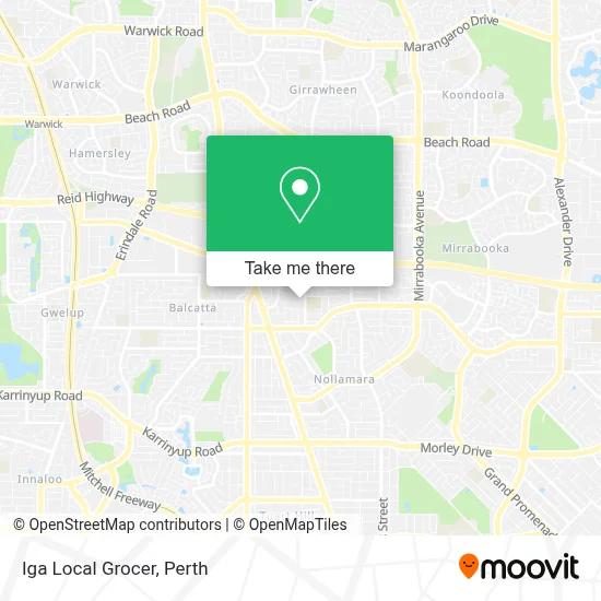 Mapa Iga Local Grocer
