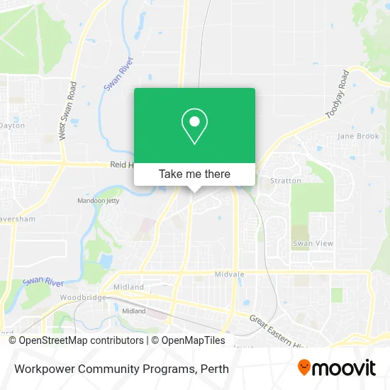 Workpower Community Programs map