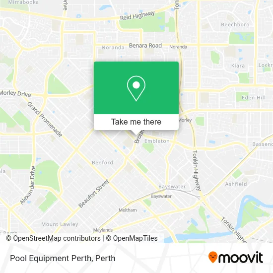 Mapa Pool Equipment Perth