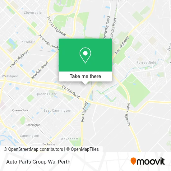 Mapa Auto Parts Group Wa