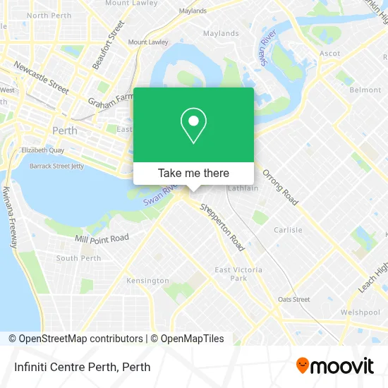 Mapa Infiniti Centre Perth