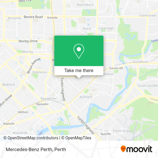 Mapa Mercedes-Benz Perth