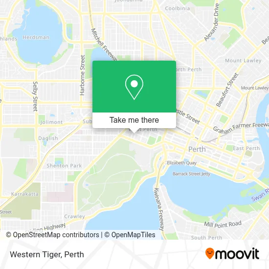 Mapa Western Tiger