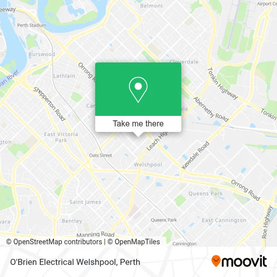 Mapa O'Brien Electrical Welshpool